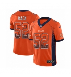 Men's Nike Chicago Bears #52 Khalil Mack Limited Orange Rush Drift Fashion NFL Jersey