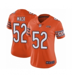 Women's Chicago Bears #52 Khalil Mack Orange Alternate 100th Season Limited Football Jersey