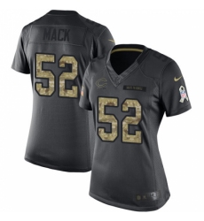 Women's Nike Chicago Bears #52 Khalil Mack Limited Black 2016 Salute to Service NFL Jersey