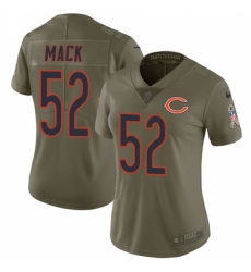 Women's Nike Chicago Bears #52 Khalil Mack Limited Olive 2017 Salute to Service NFL Jersey