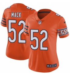 Women's Nike Chicago Bears #52 Khalil Mack Orange Alternate Vapor Untouchable Limited Player NFL Jersey
