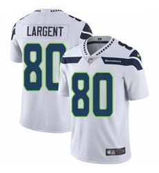 Men's Nike Seattle Seahawks #80 Steve Largent White Vapor Untouchable Limited Player NFL Jersey