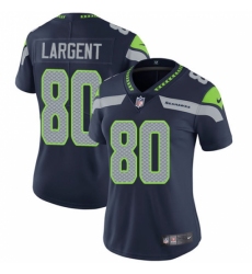 Women's Nike Seattle Seahawks #80 Steve Largent Steel Blue Team Color Vapor Untouchable Limited Player NFL Jersey