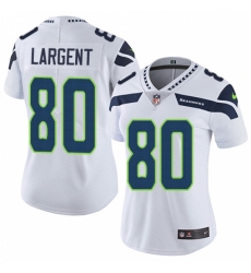 Women's Nike Seattle Seahawks #80 Steve Largent White Vapor Untouchable Limited Player NFL Jersey