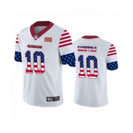 Men's San Francisco 49ers #10 Jimmy Garoppolo White Independence Day Limited Football Jersey Men's San Francisco 49ers #10 Jimmy Garoppolo White Independence Day Limited Football Jersey