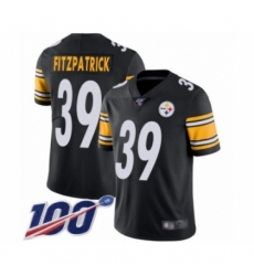 Men's Pittsburgh Steelers #39 Minkah Fitzpatrick Black Team Color Vapor Untouchable Limited Player 100th Season Football Jersey