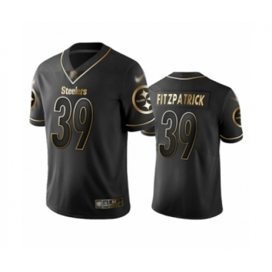 Men's Pittsburgh Steelers #39 Minkah Fitzpatrick Limited Black Golden Edition Football Jersey Men's Pittsburgh Steelers #39 Minkah Fitzpatrick Limited Black Golden Edition Football Jersey