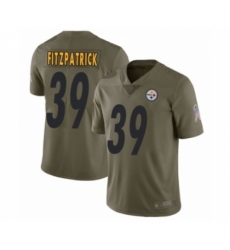 Men's Pittsburgh Steelers #39 Minkah Fitzpatrick Limited Olive 2017 Salute to Service Football Jersey