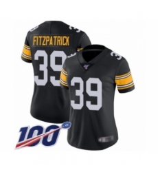 Women's Pittsburgh Steelers #39 Minkah Fitzpatrick Black Alternate Vapor Untouchable Limited Player 100th Season Football Jersey