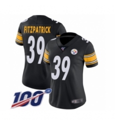 Women's Pittsburgh Steelers #39 Minkah Fitzpatrick Black Team Color Vapor Untouchable Limited Player 100th Season Football Jersey