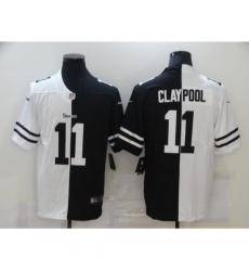 Men's Pittsburgh Steelers #11 Chase Claypool Black White Limited Split Fashion Football Jersey