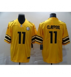 Men's Pittsburgh Steelers #11 Chase Claypool Limited Gold Inverted Legend Football Jersey