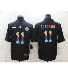 Men's Pittsburgh Steelers #11 Chase Claypool Rainbow Version Nike Limited Jersey