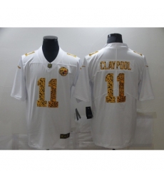 Men's Pittsburgh Steelers #11 Chase Claypool White Nike Leopard Print Limited Jersey