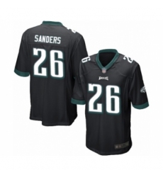 Men's Philadelphia Eagles #26 Miles Sanders Game Black Alternate Football Jersey