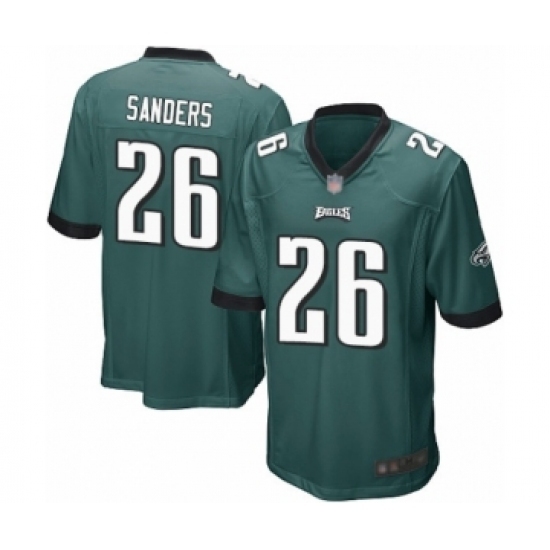 Men's Philadelphia Eagles #26 Miles Sanders Game Midnight Green Team Color Football Jersey Men's Philadelphia Eagles #26 Miles Sanders Game Midnight Green Team Color Football Jersey