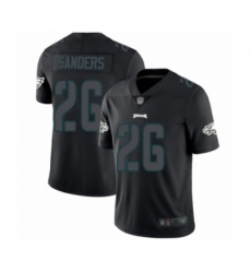 Men's Philadelphia Eagles #26 Miles Sanders Limited Black Rush Impact Football Jersey