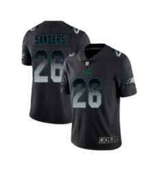 Men's Philadelphia Eagles #26 Miles Sanders Limited Black Smoke Fashion Football Jersey