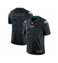 Men's Philadelphia Eagles #26 Miles Sanders Limited Lights Out Black Rush Football Jersey