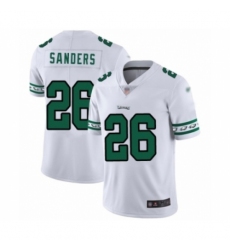 Men's Philadelphia Eagles #26 Miles Sanders White Team Logo Fashion Limited Player Football Jersey