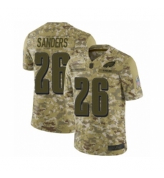 Youth Philadelphia Eagles #26 Miles Sanders Limited Camo 2018 Salute to Service Football Jersey