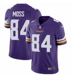 Men's Nike Minnesota Vikings #84 Randy Moss Purple Team Color Vapor Untouchable Limited Player NFL Jersey