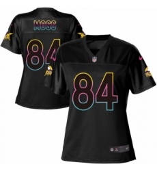 Women's Nike Minnesota Vikings #84 Randy Moss Game Black Fashion NFL Jersey