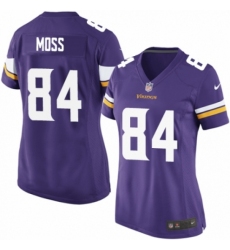 Women's Nike Minnesota Vikings #84 Randy Moss Game Purple Team Color NFL Jersey