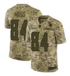 Youth Nike Minnesota Vikings #84 Randy Moss Limited Camo 2018 Salute to Service NFL Jersey