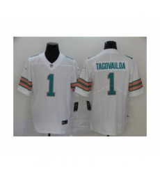 Men's Miami Dolphins #1 Tua Tagovailoa 2020 White Alternate Vapor Limited Jersey