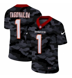 Men's Miami Dolphins #1 Tua Tagovailoa Camo 2020 Nike Limited Jersey