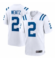 Men's Indianapolis Colts #2 Carson Wentz Nike White Limited Jersey