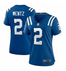 Women's Indianapolis Colts #2 Carson Wentz Blue Nike Royal Player Limited Jersey
