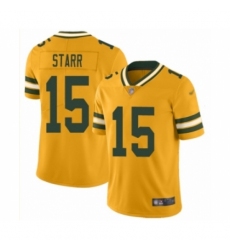 Women's Green Bay Packers #15 Bart Starr Limited Gold Inverted Legend Football Jersey