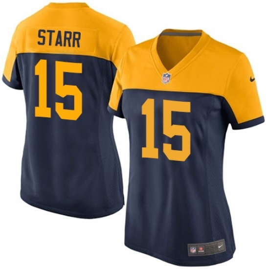 Women's Nike Green Bay Packers #15 Bart Starr Limited Navy Blue Alternate NFL Jersey Women's Nike Green Bay Packers #15 Bart Starr Limited Navy Blue Alternate NFL Jersey