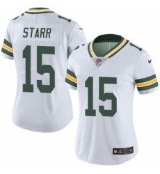 Women's Nike Green Bay Packers #15 Bart Starr White Vapor Untouchable Limited Player NFL Jersey