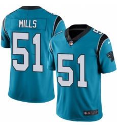 Men's Nike Carolina Panthers #51 Sam Mills Blue Alternate Vapor Untouchable Limited Player NFL Jersey