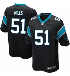 Men's Nike Carolina Panthers #51 Sam Mills Game Black Team Color NFL Jersey