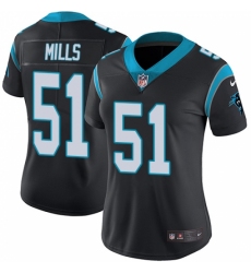 Women's Nike Carolina Panthers #51 Sam Mills Black Team Color Vapor Untouchable Limited Player NFL Jersey