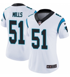 Women's Nike Carolina Panthers #51 Sam Mills White Vapor Untouchable Limited Player NFL Jersey
