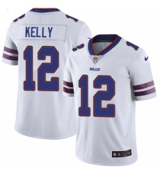 Men's Nike Buffalo Bills #12 Jim Kelly White Vapor Untouchable Limited Player NFL Jersey