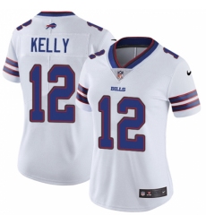 Women's Nike Buffalo Bills #12 Jim Kelly White Vapor Untouchable Limited Player NFL Jersey