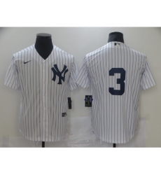 Men's Nike New York Yankees #3 Babe Ruth White Road Flex Base Authentic Collection Jersey