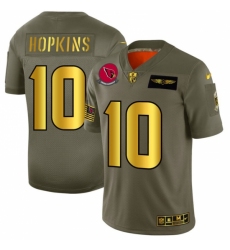 Men's Nike Arizona Cardinals #10 DeAndre Hopkins NFL Olive Gold 2019 Salute to Service Limited Jersey