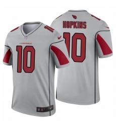 Men's Nike Arizona Cardinals #10 DeAndre Hopkins Silver Inverted Legend Stitched Jersey