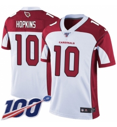 Men's Nike Arizona Cardinals #10 DeAndre Hopkins White Stitched NFL 100th Season Vapor Untouchable Limited Jersey