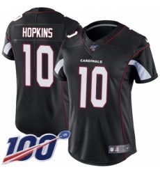 Women's Nike Arizona Cardinals #10 DeAndre Hopkins Black Alternate Stitched NFL 100th Season Vapor Untouchable Limited Jersey