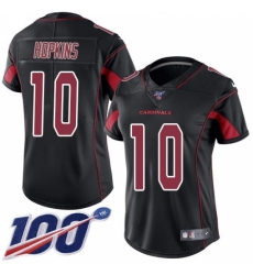 Women's Nike Arizona Cardinals #10 DeAndre Hopkins Black Stitched NFL Limited Rush 100th Season Jersey