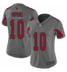 Women's Nike Arizona Cardinals #10 DeAndre Hopkins Silver Stitched NFL Limited Inverted Legend Jersey