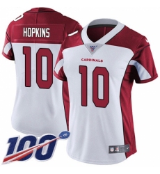 Women's Nike Arizona Cardinals #10 DeAndre Hopkins White Stitched NFL 100th Season Vapor Untouchable Limited Jersey